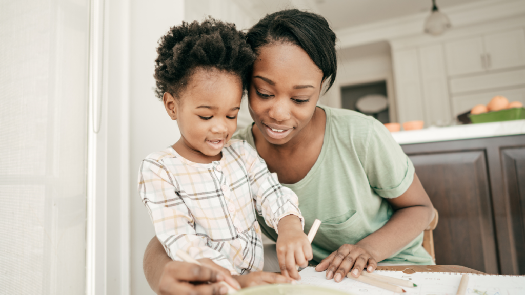 visual reminder for parents to secure their mortgage and family's financial future with a protection review in Rugby.